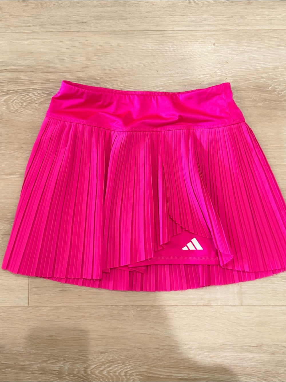 Girls adidas Hot Pink Pleated Skirt with Built-In Shorts